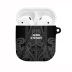 Maori Language Week AirPods Case Kia Mau Ki To Ukaipo Grey Color