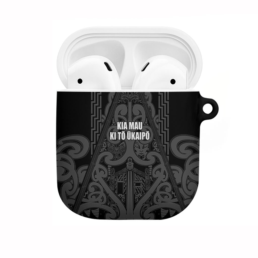 Maori Language Week AirPods Case Kia Mau Ki To Ukaipo Grey Color