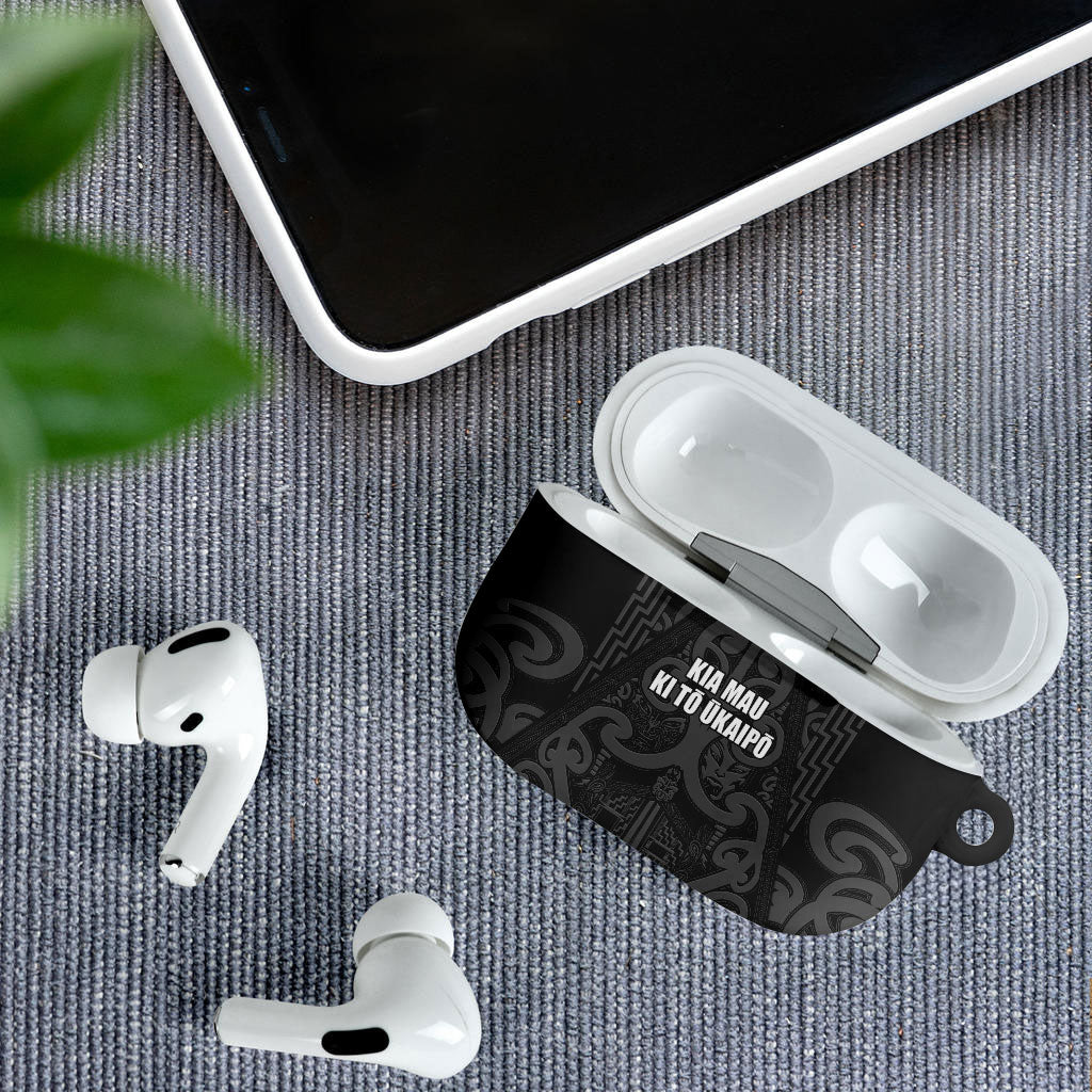 Maori Language Week AirPods Case Kia Mau Ki To Ukaipo Grey Color
