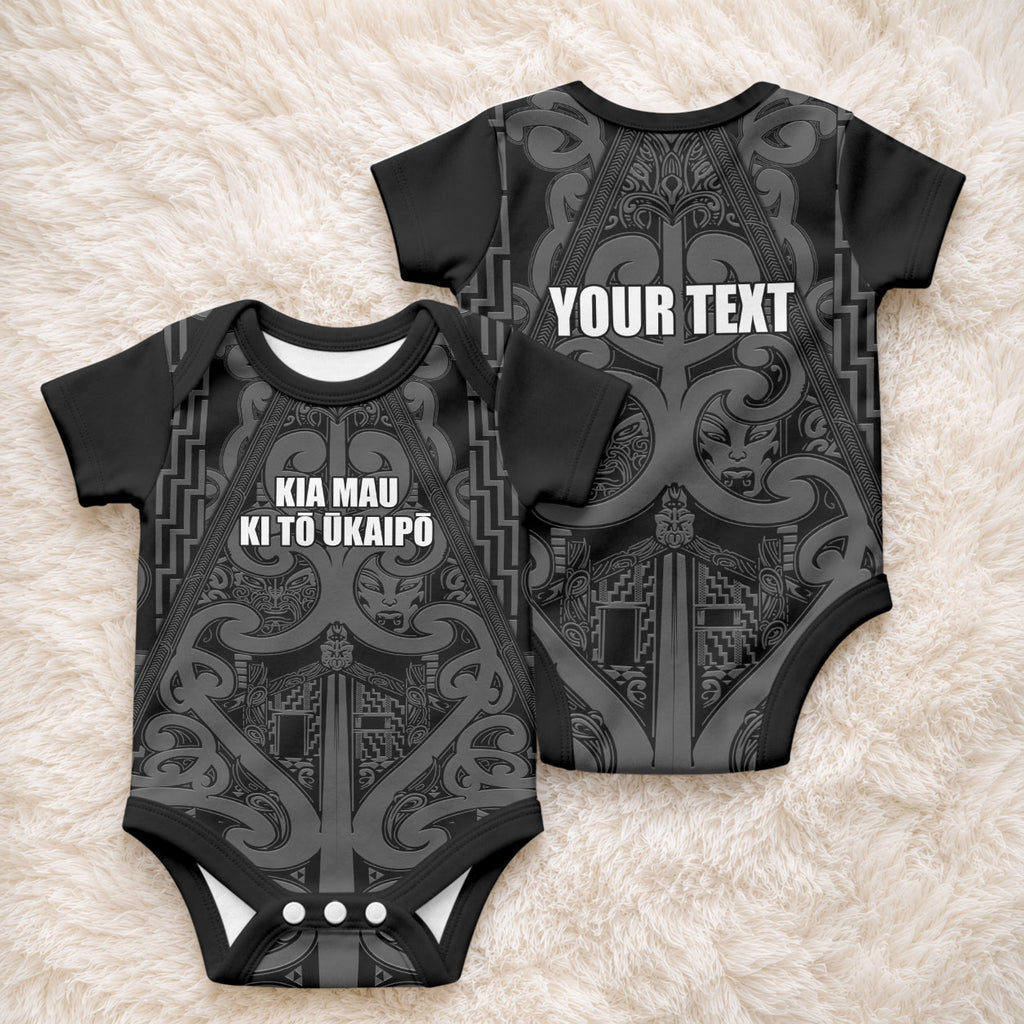 Maori Language Week Personalised Baby Onesie Kia Mau Ki To Ukaipo Grey Color