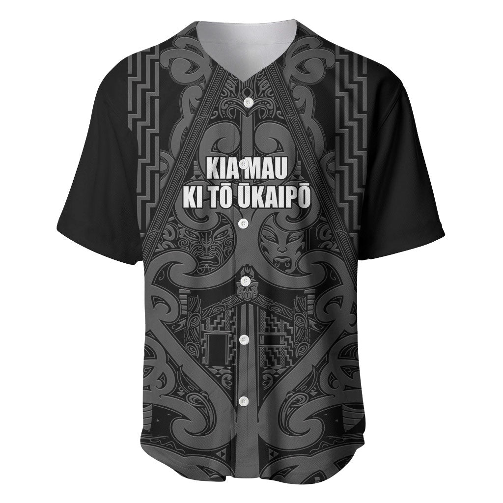 Maori Language Week Personalised Baseball Jersey Kia Mau Ki To Ukaipo Grey Color
