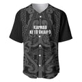 Maori Language Week Personalised Baseball Jersey Kia Mau Ki To Ukaipo Grey Color