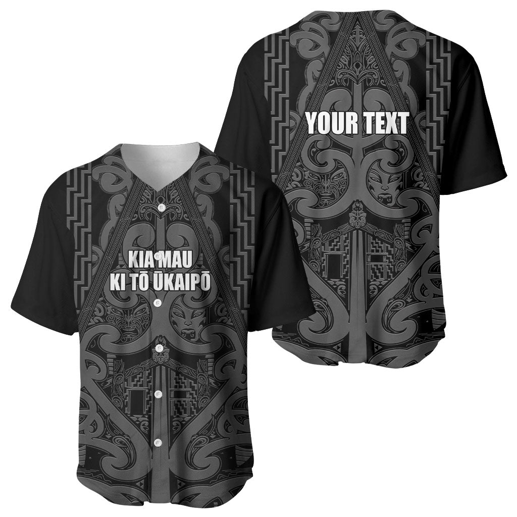 Maori Language Week Personalised Baseball Jersey Kia Mau Ki To Ukaipo Grey Color
