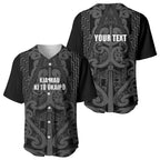 Maori Language Week Personalised Baseball Jersey Kia Mau Ki To Ukaipo Grey Color