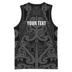 Maori Language Week Personalised Basketball Jersey Kia Mau Ki To Ukaipo Grey Color