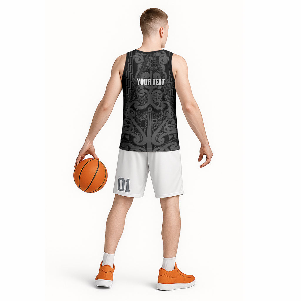 Maori Language Week Personalised Basketball Jersey Kia Mau Ki To Ukaipo Grey Color