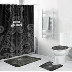 Maori Language Week Bathroom Set Kia Mau Ki To Ukaipo Grey Color