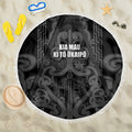 Maori Language Week Beach Blanket Kia Mau Ki To Ukaipo Grey Color