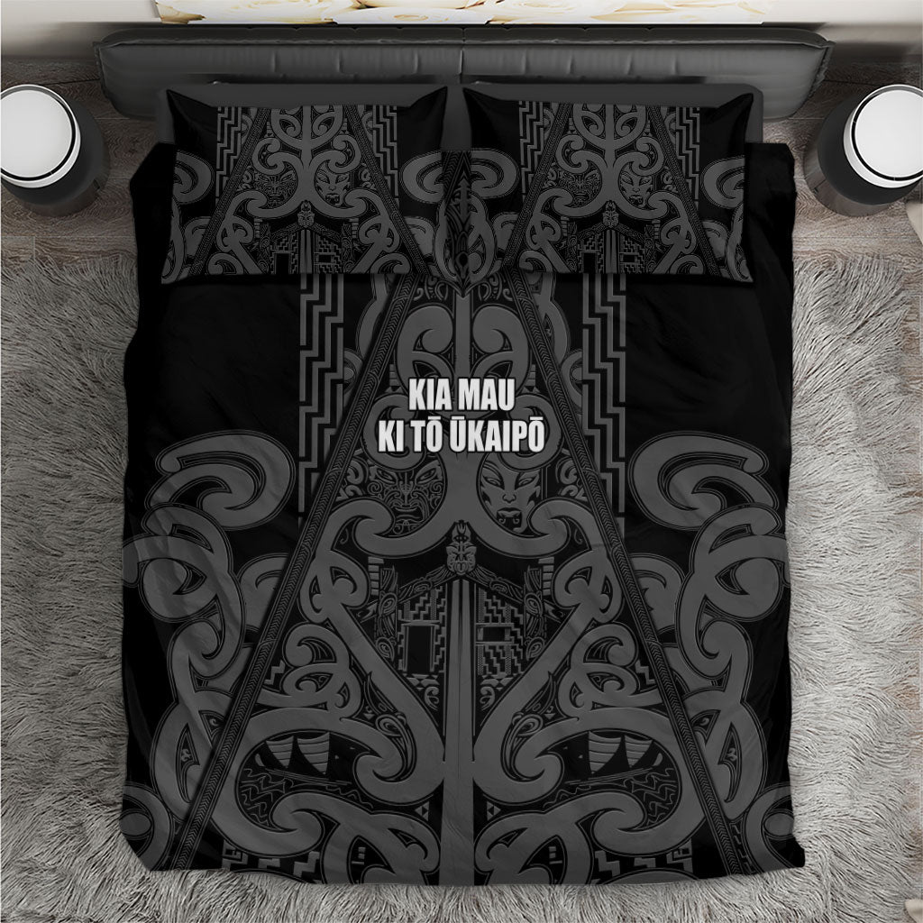 Maori Language Week Bedding Set Kia Mau Ki To Ukaipo Grey Color