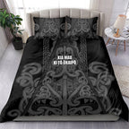 Maori Language Week Bedding Set Kia Mau Ki To Ukaipo Grey Color