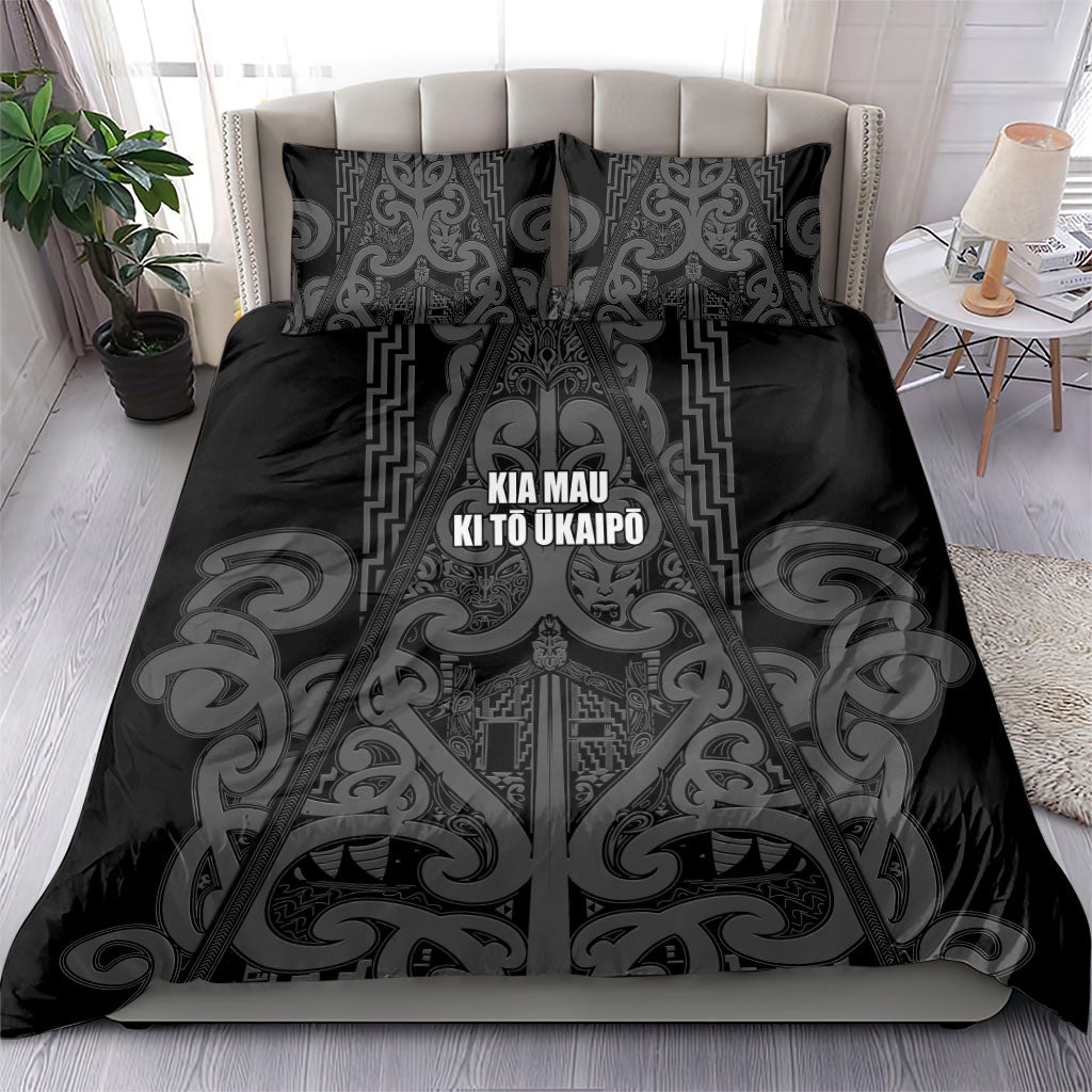Maori Language Week Bedding Set Kia Mau Ki To Ukaipo Grey Color