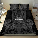 Maori Language Week Bedding Set Kia Mau Ki To Ukaipo Grey Color