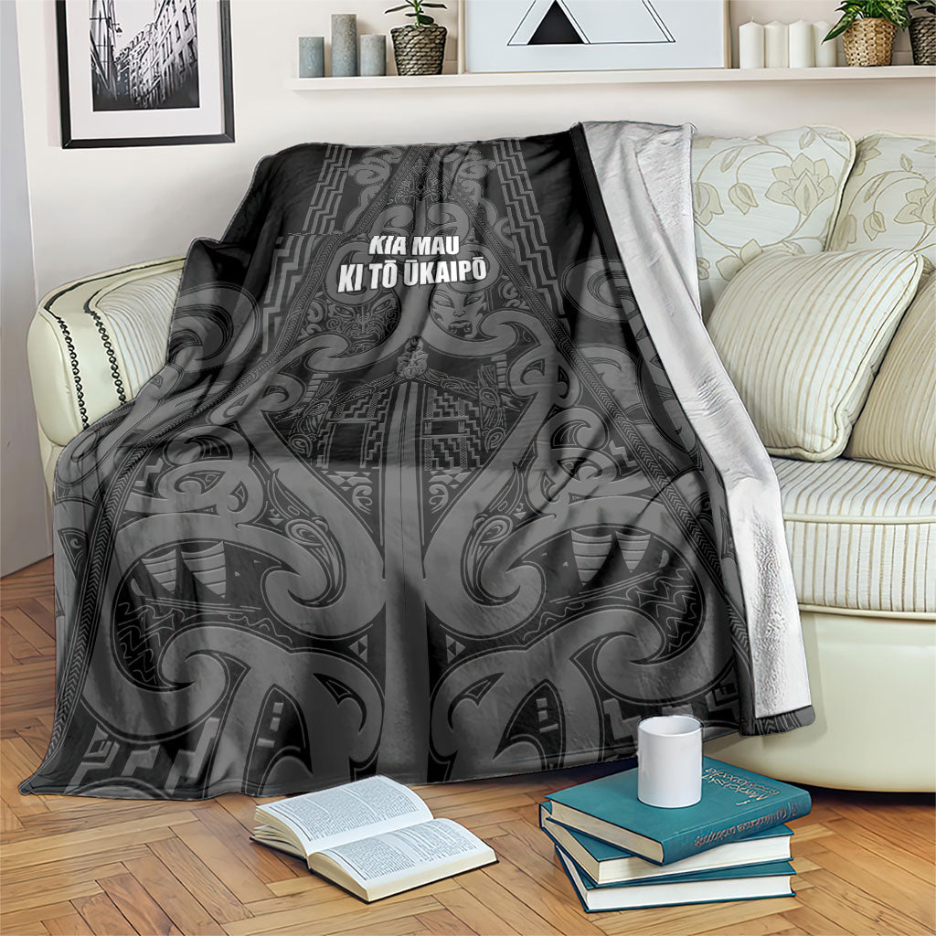 Maori Language Week Blanket Kia Mau Ki To Ukaipo Grey Color