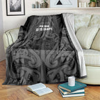 Maori Language Week Blanket Kia Mau Ki To Ukaipo Grey Color