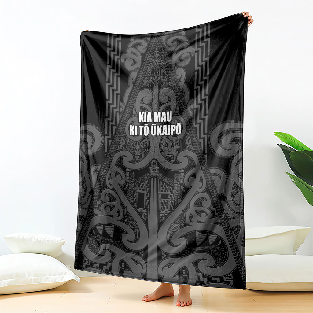 Maori Language Week Blanket Kia Mau Ki To Ukaipo Grey Color