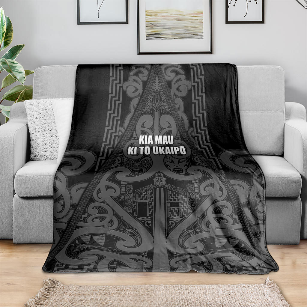 Maori Language Week Blanket Kia Mau Ki To Ukaipo Grey Color