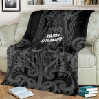 Maori Language Week Blanket Kia Mau Ki To Ukaipo Grey Color