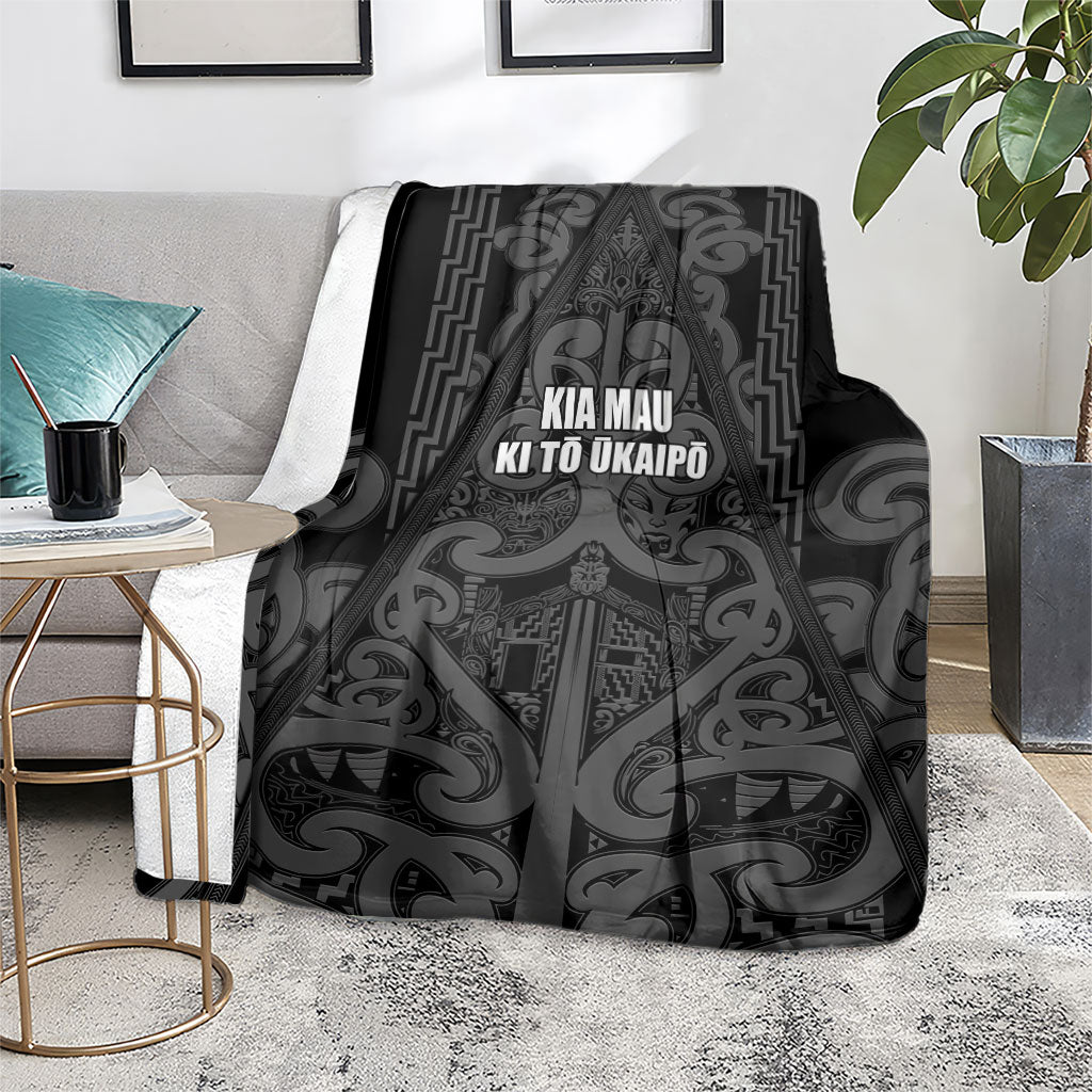 Maori Language Week Blanket Kia Mau Ki To Ukaipo Grey Color