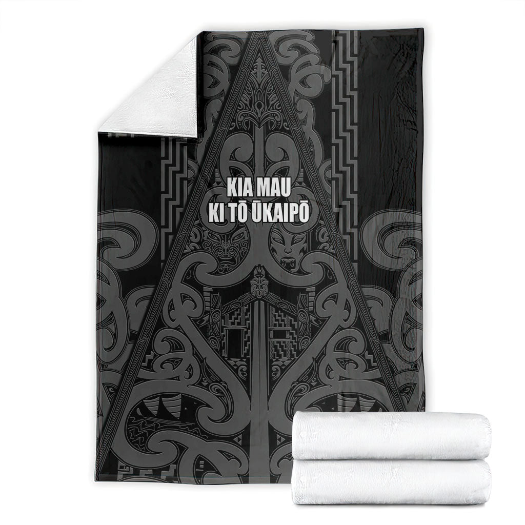 Maori Language Week Blanket Kia Mau Ki To Ukaipo Grey Color