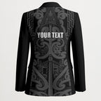 Maori Language Week Personalised Blazer Kia Mau Ki To Ukaipo Grey Color