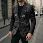 Maori Language Week Personalised Blazer Kia Mau Ki To Ukaipo Grey Color
