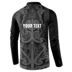 Maori Language Week Personalised Button Sweatshirt Kia Mau Ki To Ukaipo Grey Color