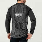 Maori Language Week Personalised Button Sweatshirt Kia Mau Ki To Ukaipo Grey Color