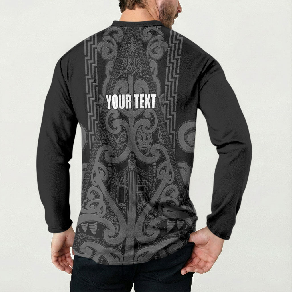 Maori Language Week Personalised Button Sweatshirt Kia Mau Ki To Ukaipo Grey Color