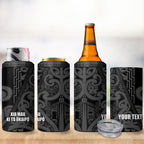 Maori Language Week Personalised 4 in 1 Can Cooler Tumbler Kia Mau Ki To Ukaipo Grey Color