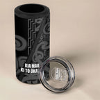 Maori Language Week Personalised 4 in 1 Can Cooler Tumbler Kia Mau Ki To Ukaipo Grey Color