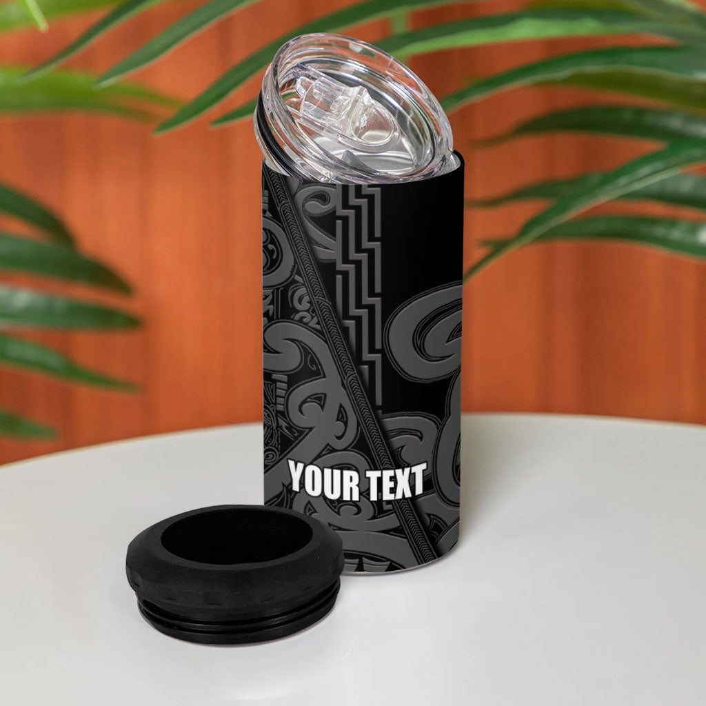Maori Language Week Personalised 4 in 1 Can Cooler Tumbler Kia Mau Ki To Ukaipo Grey Color