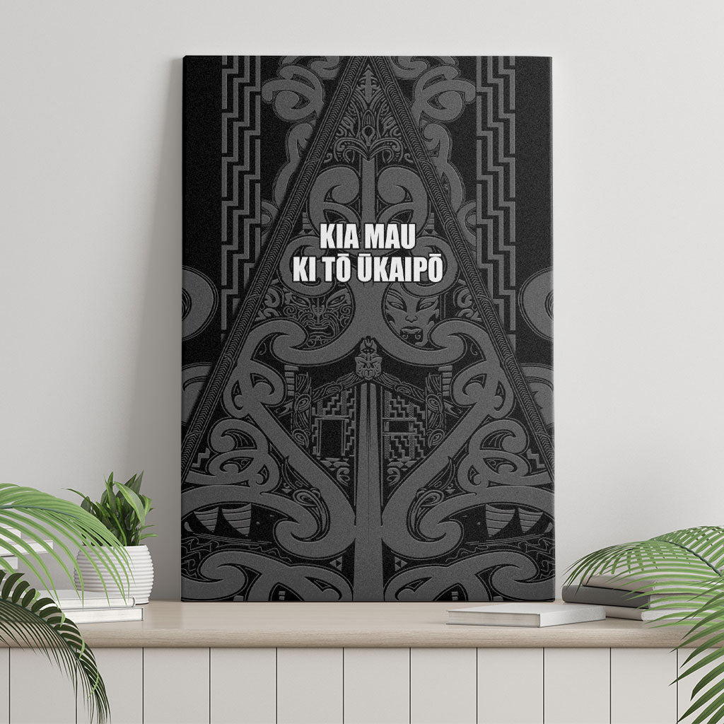 Maori Language Week Canvas Wall Art Kia Mau Ki To Ukaipo Grey Color