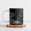Maori Language Week Personalised Ceramic Mug Kia Mau Ki To Ukaipo Grey Color
