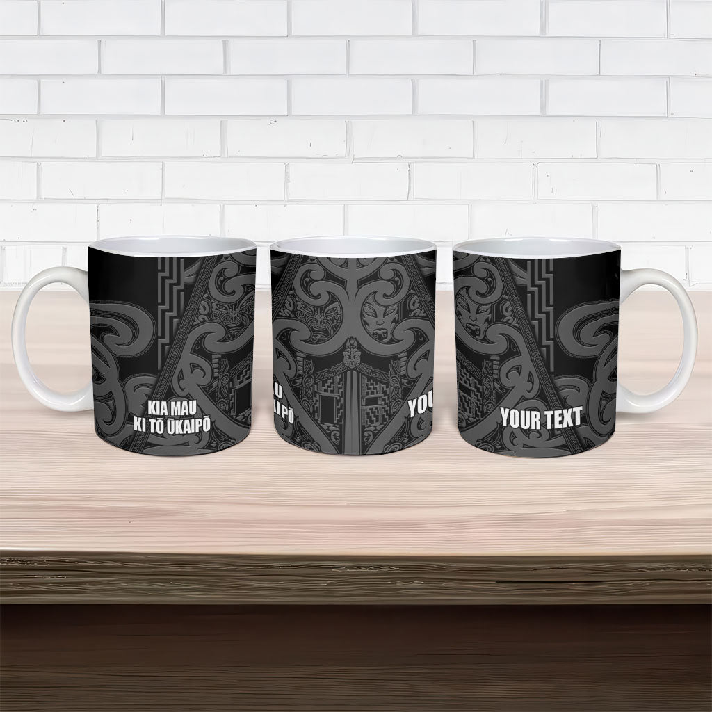 Maori Language Week Personalised Ceramic Mug Kia Mau Ki To Ukaipo Grey Color