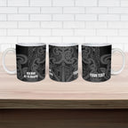 Maori Language Week Personalised Ceramic Mug Kia Mau Ki To Ukaipo Grey Color
