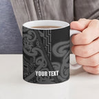 Maori Language Week Personalised Ceramic Mug Kia Mau Ki To Ukaipo Grey Color