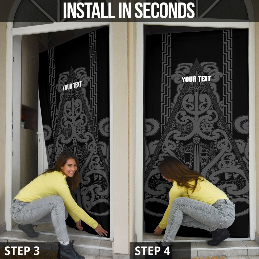 Maori Language Week Personalised Door Cover Kia Mau Ki To Ukaipo Grey Color