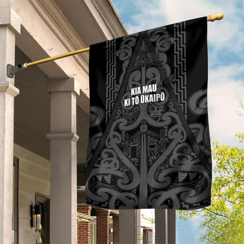 Maori Language Week Garden Flag Kia Mau Ki To Ukaipo Grey Color