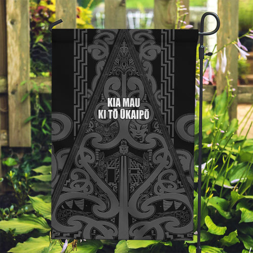 Maori Language Week Garden Flag Kia Mau Ki To Ukaipo Grey Color