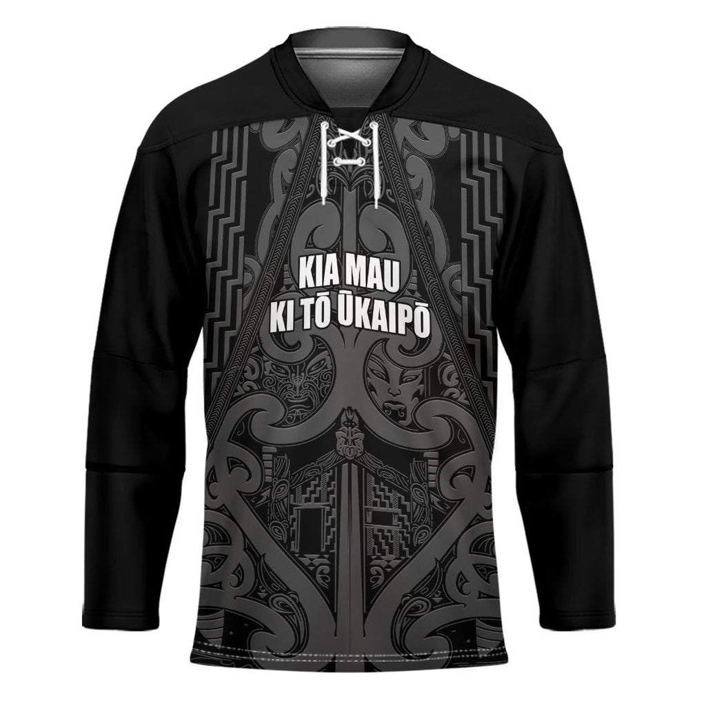 Maori Language Week Personalised Hockey Jersey Kia Mau Ki To Ukaipo Grey Color