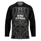Maori Language Week Personalised Hockey Jersey Kia Mau Ki To Ukaipo Grey Color