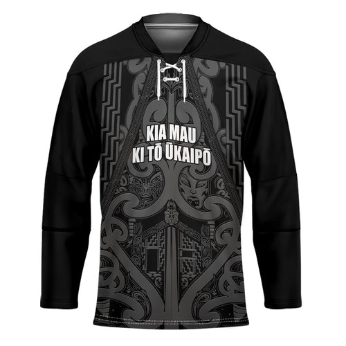 Maori Language Week Personalised Hockey Jersey Kia Mau Ki To Ukaipo Grey Color