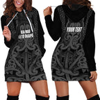 Maori Language Week Personalised Hoodie Dress Kia Mau Ki To Ukaipo Grey Color