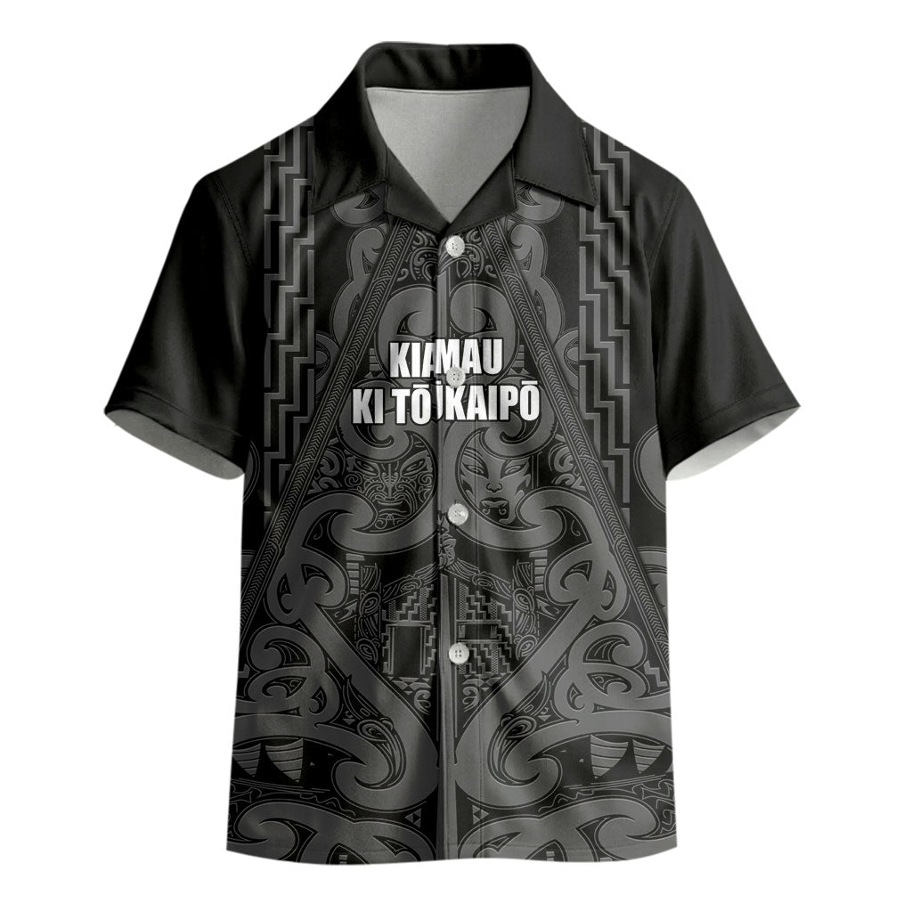 Maori Language Week Personalised Kid Hawaiian Shirt Kia Mau Ki To Ukaipo Grey Color