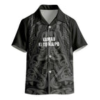 Maori Language Week Personalised Kid Hawaiian Shirt Kia Mau Ki To Ukaipo Grey Color
