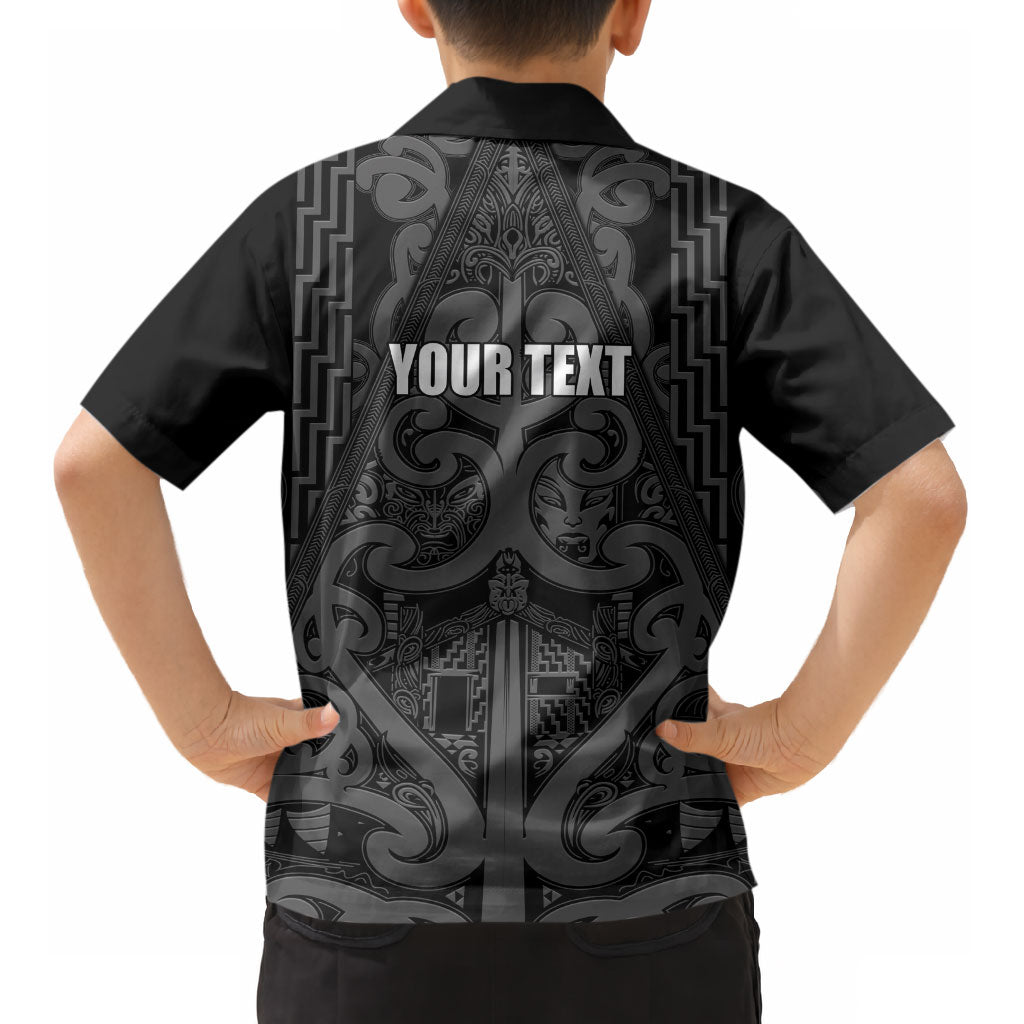 Maori Language Week Personalised Kid Hawaiian Shirt Kia Mau Ki To Ukaipo Grey Color