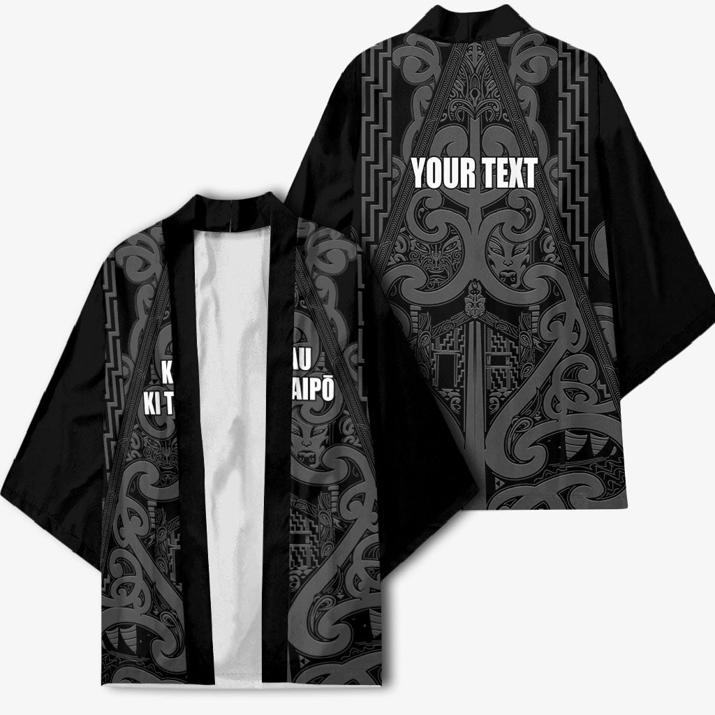 Maori Language Week Personalised Kimono Kia Mau Ki To Ukaipo Grey Color
