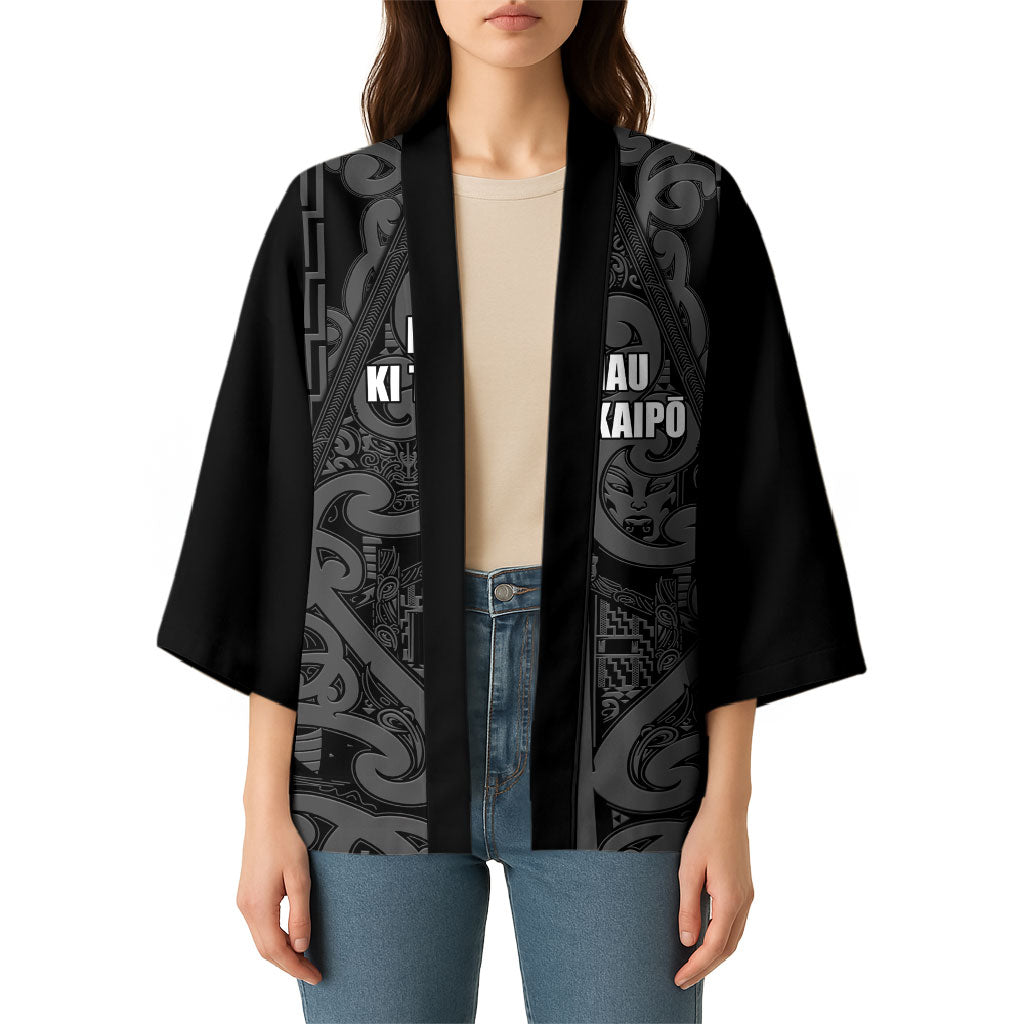Maori Language Week Personalised Kimono Kia Mau Ki To Ukaipo Grey Color