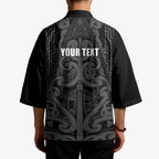 Maori Language Week Personalised Kimono Kia Mau Ki To Ukaipo Grey Color