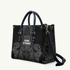 Maori Language Week Leather Bag Kia Mau Ki To Ukaipo Grey Color